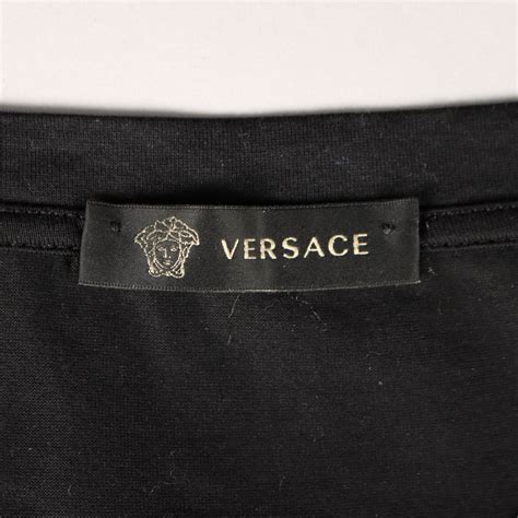 Top Versace in Cotone Blu taglia 36 FR 